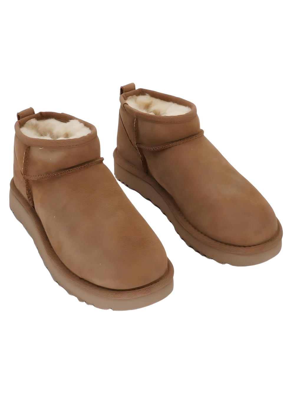 UGG Classic Ultra Mini Chestnut Suede Ankle Boots Size 6